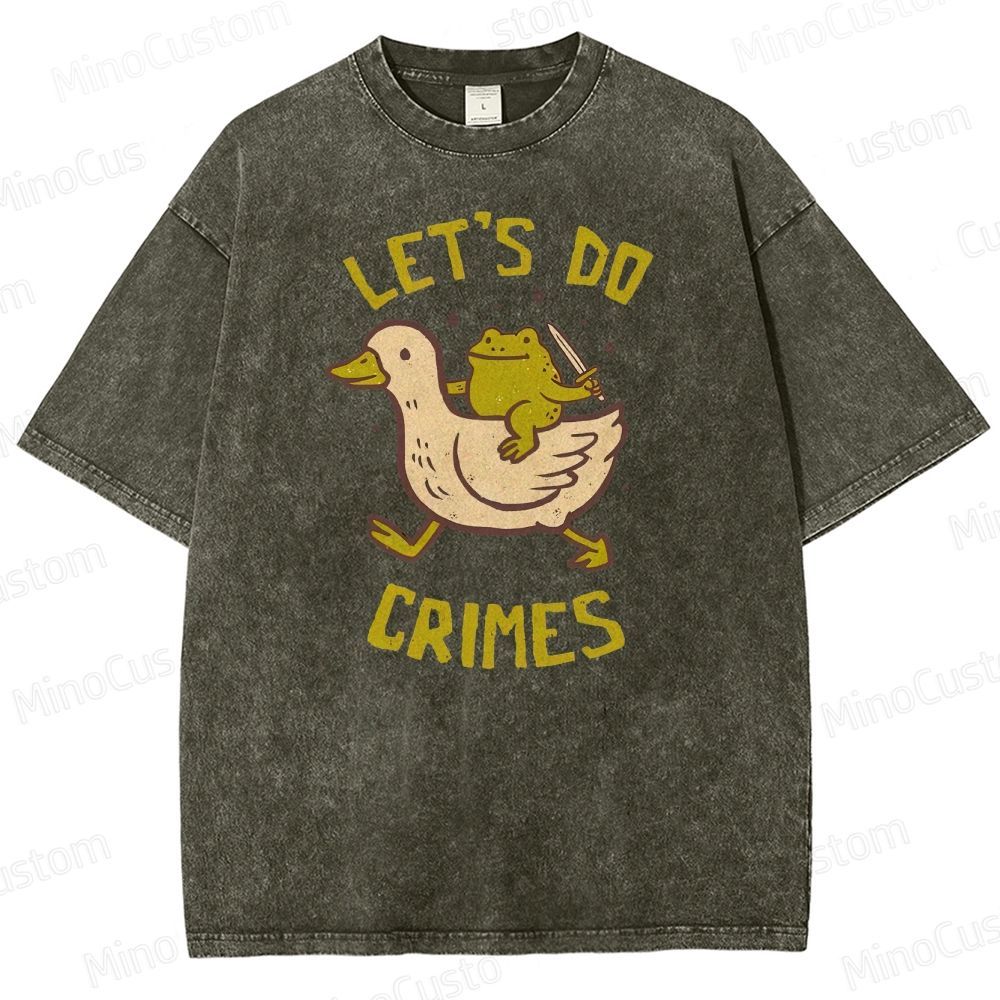 Let's do Crimes Geek Washed T-Shirt