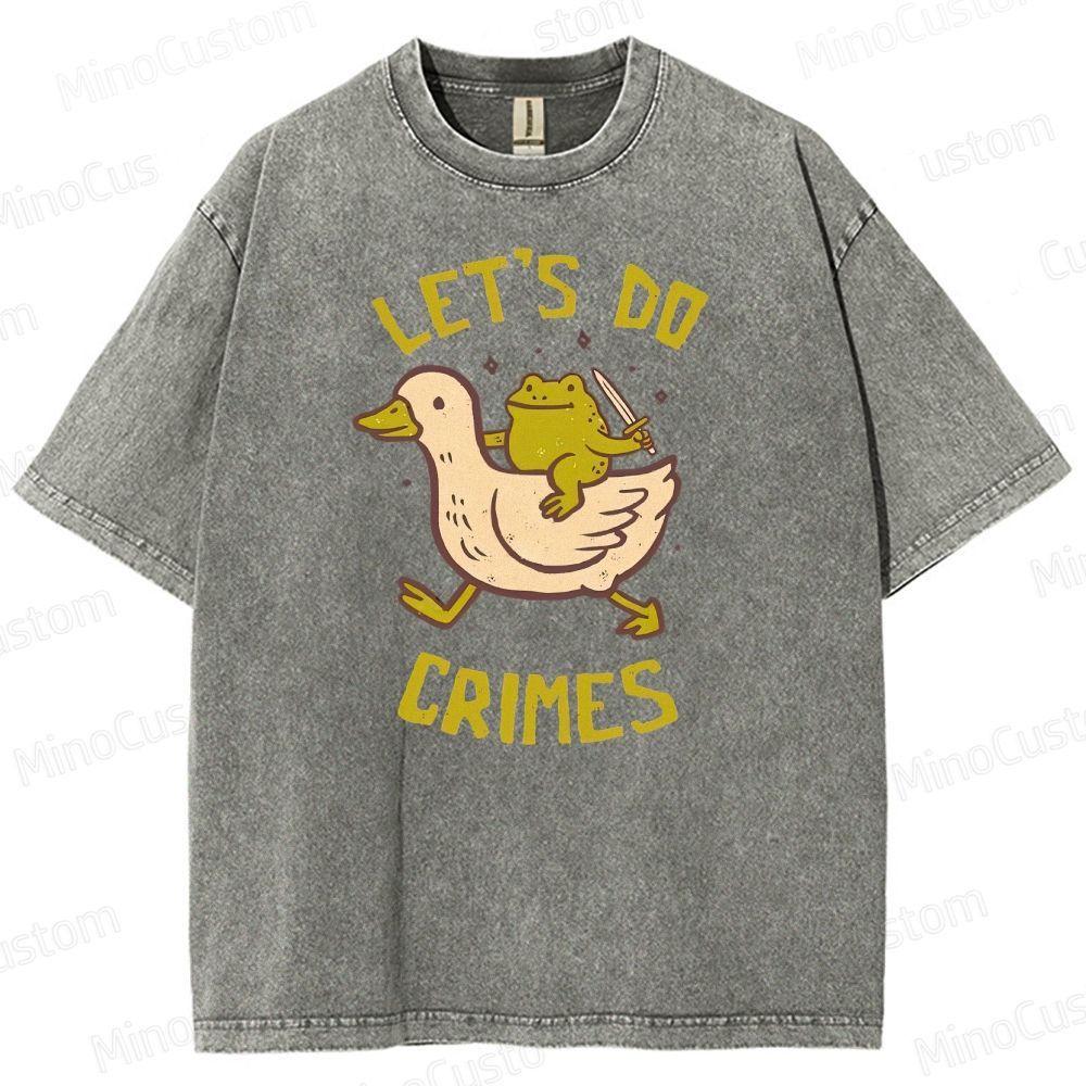 Let's do Crimes Geek Washed T-Shirt