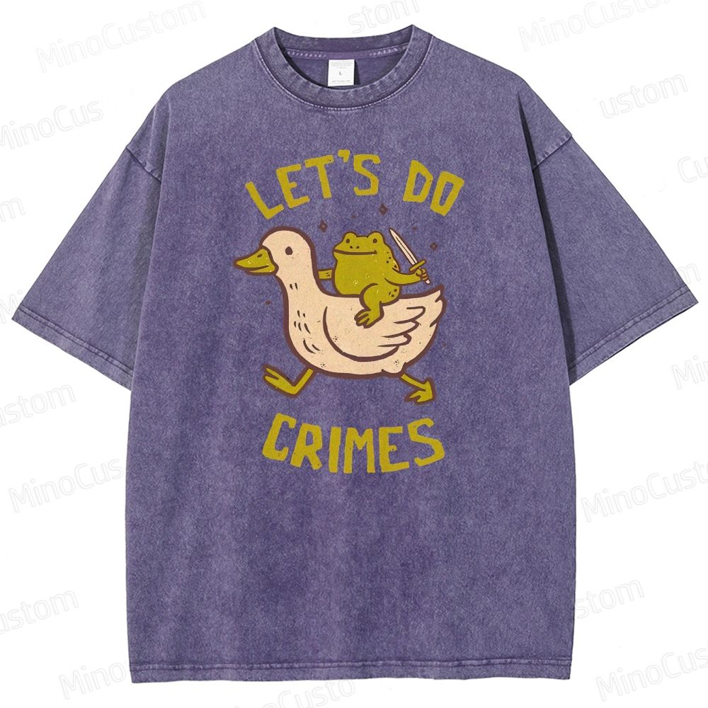 Let's do Crimes Geek Washed T-Shirt