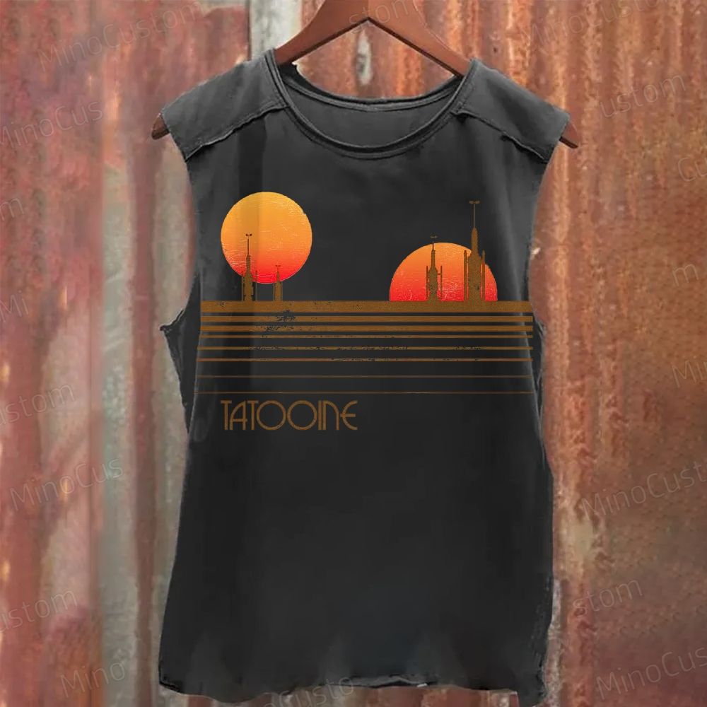 Star Wars Tatooine Sunset Washed Tank Top