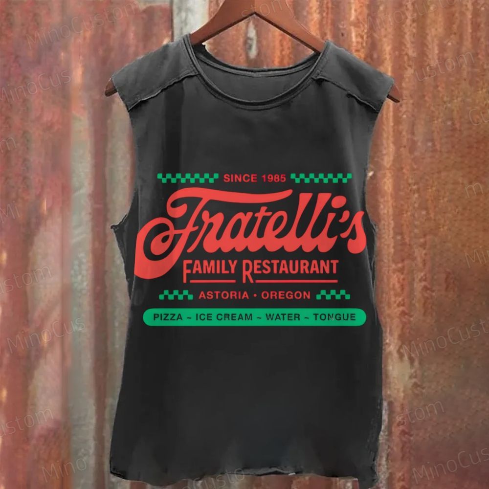 Fratelli's Family Restaurant The Goonies 80s Oregon Washed Tank Top