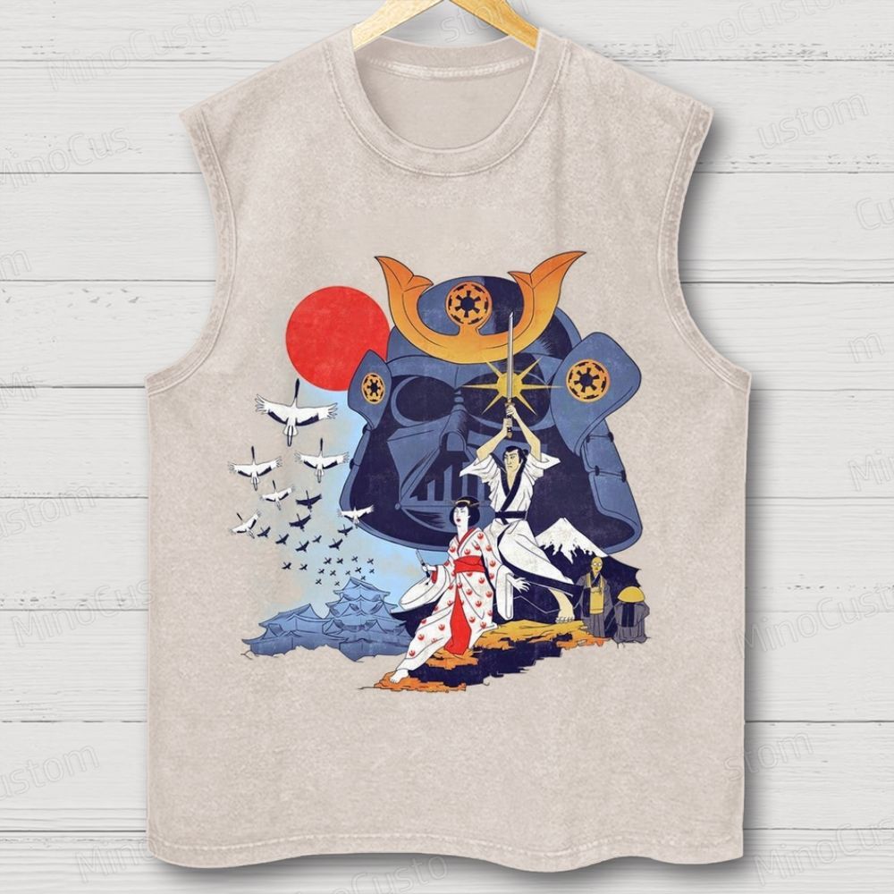 Samurai Darth Vader Star Wars Washed Tank Top