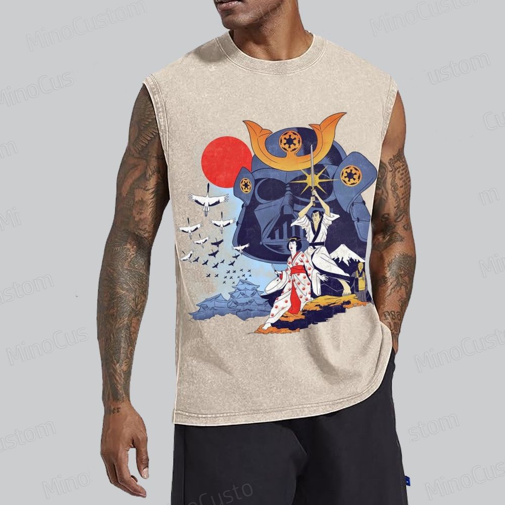 Samurai Darth Vader Star Wars Washed Tank Top