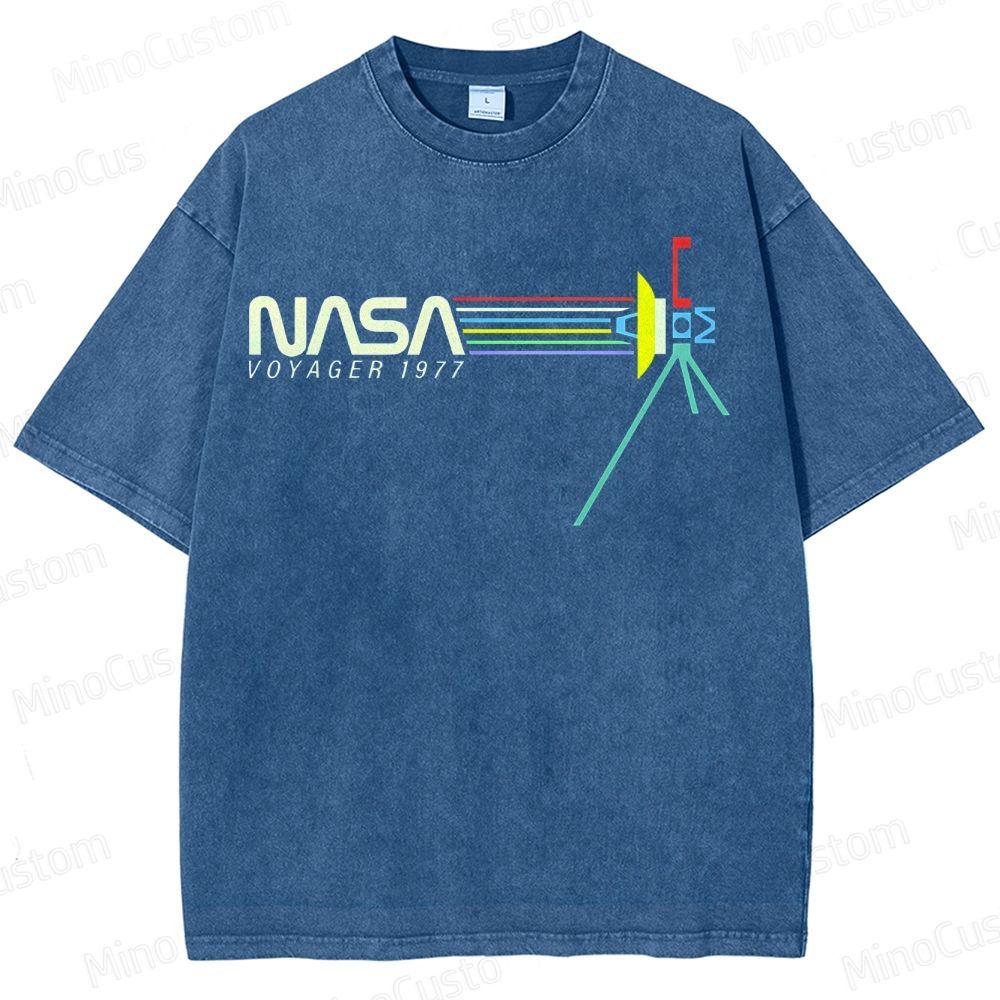 Retro NASA Voyager Spacecraft Washed T-Shirt 