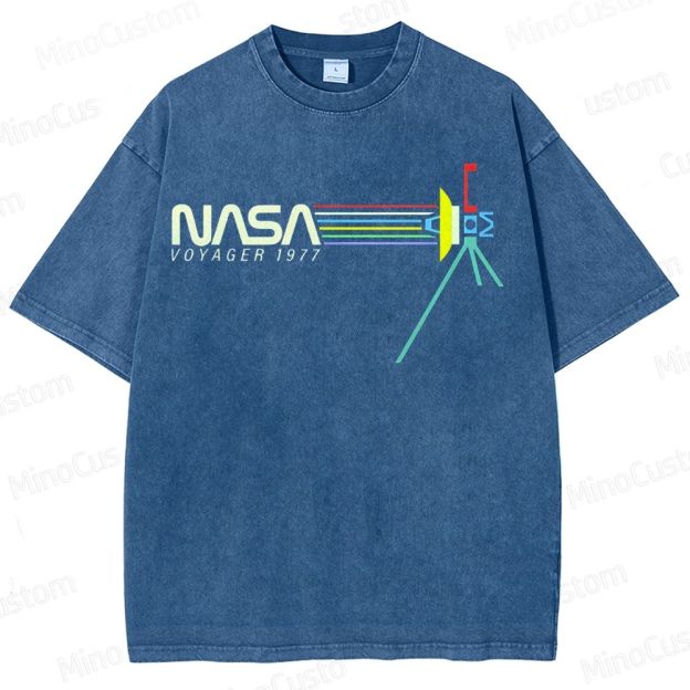 Retro NASA Voyager Spacecraft Washed T-Shirt 