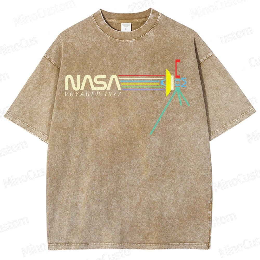 Retro NASA Voyager Spacecraft Washed T-Shirt 