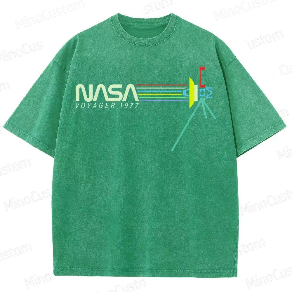 Retro NASA Voyager Spacecraft Washed T-Shirt 