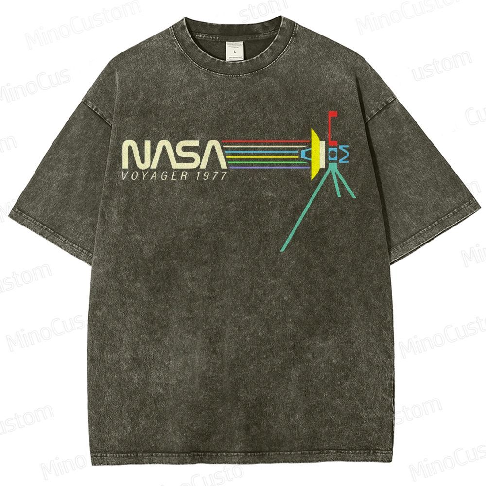 Retro NASA Voyager Spacecraft Washed T-Shirt 