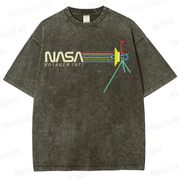 Retro NASA Voyager Spacecraft Washed T-Shirt 