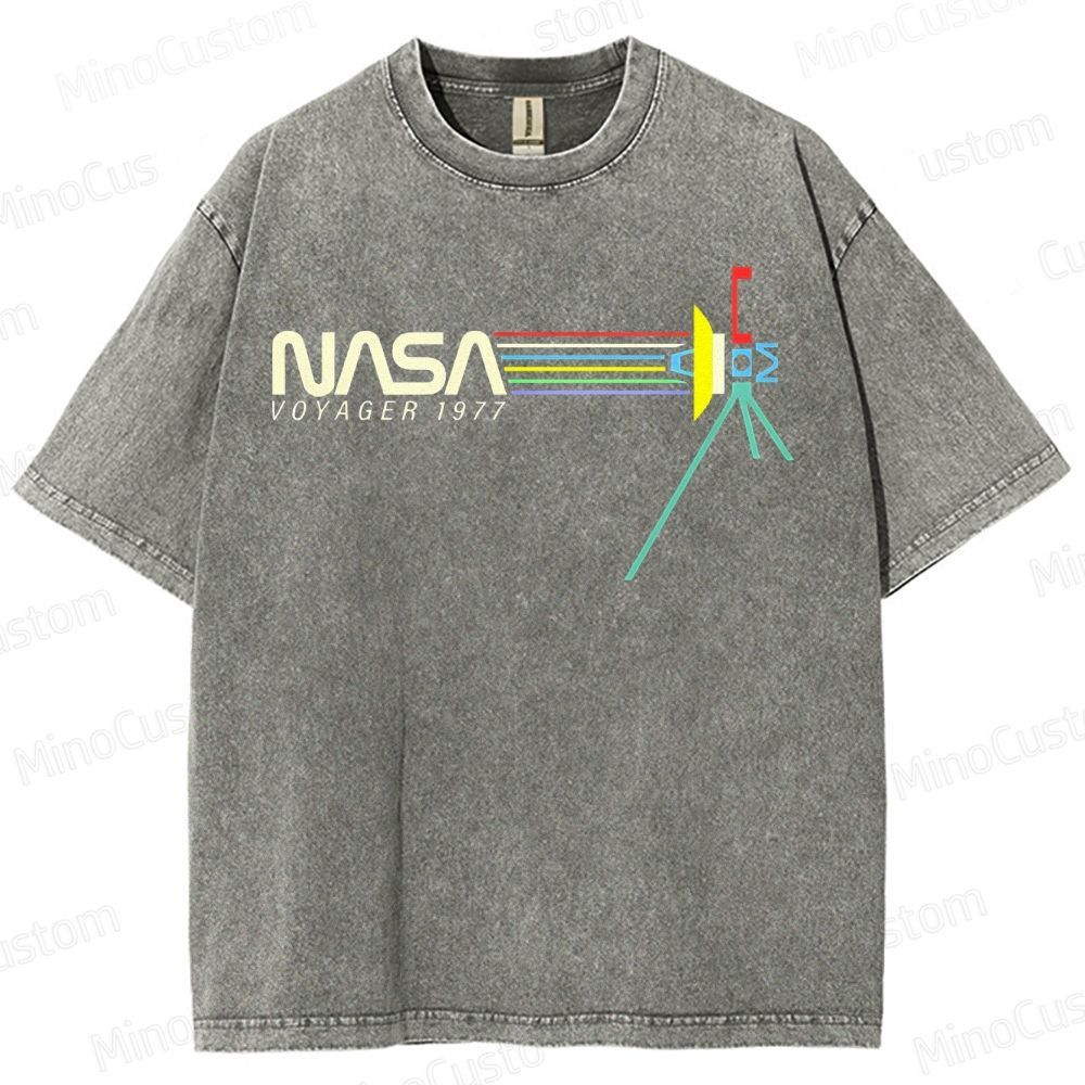 Retro NASA Voyager Spacecraft Washed T-Shirt 