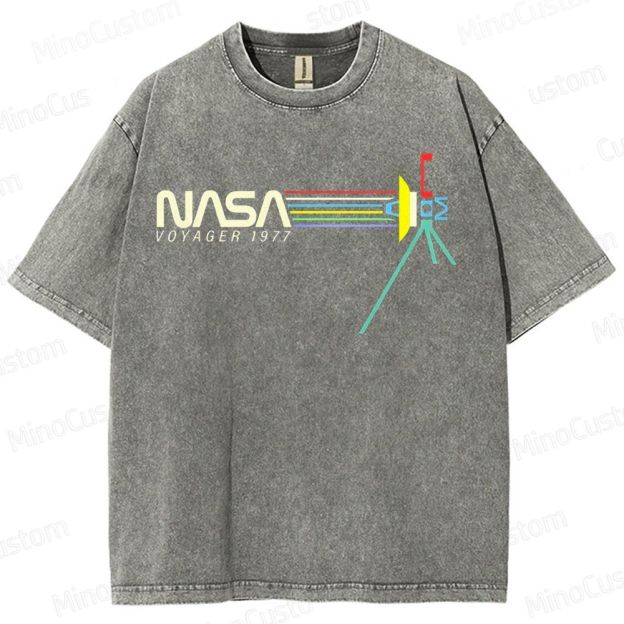 Retro NASA Voyager Spacecraft Washed T-Shirt 