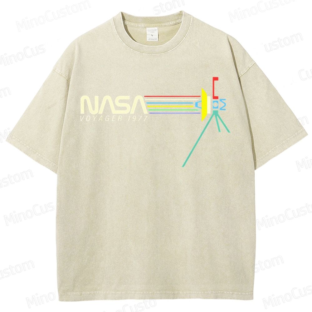 Retro NASA Voyager Spacecraft Washed T-Shirt 