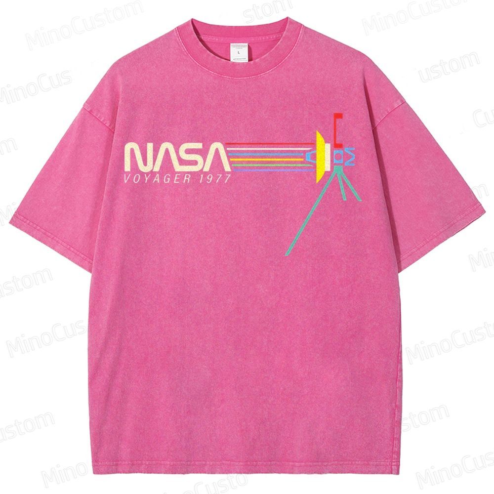 Retro NASA Voyager Spacecraft Washed T-Shirt 