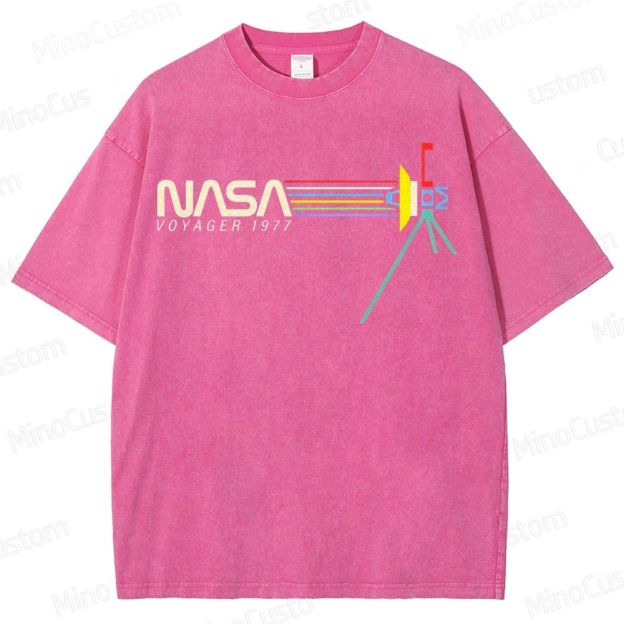 Retro NASA Voyager Spacecraft Washed T-Shirt 