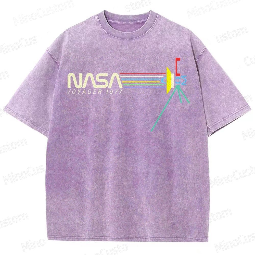 Retro NASA Voyager Spacecraft Washed T-Shirt 