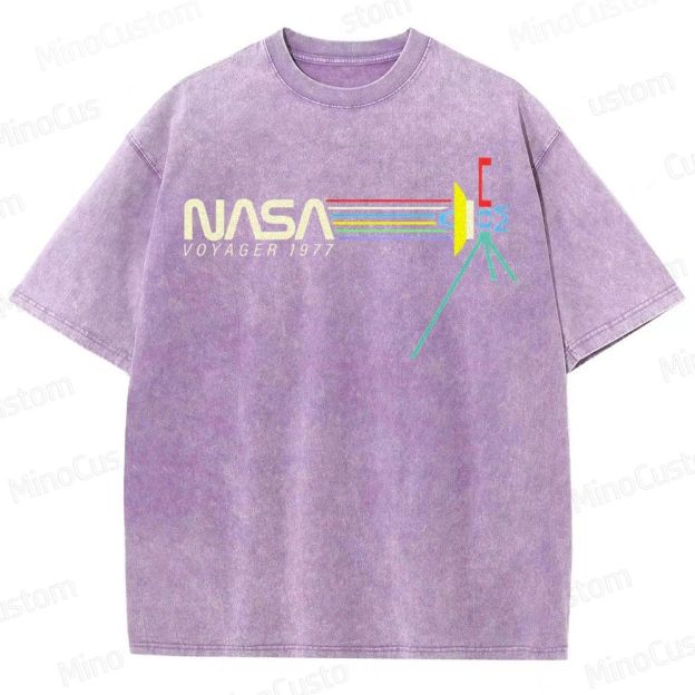 Retro NASA Voyager Spacecraft Washed T-Shirt 