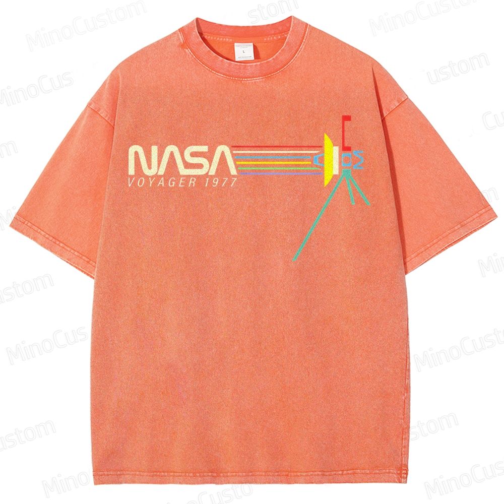 Retro NASA Voyager Spacecraft Washed T-Shirt 