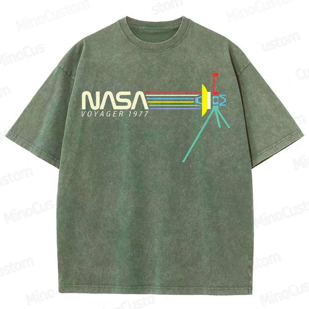 Retro NASA Voyager Spacecraft Washed T-Shirt 