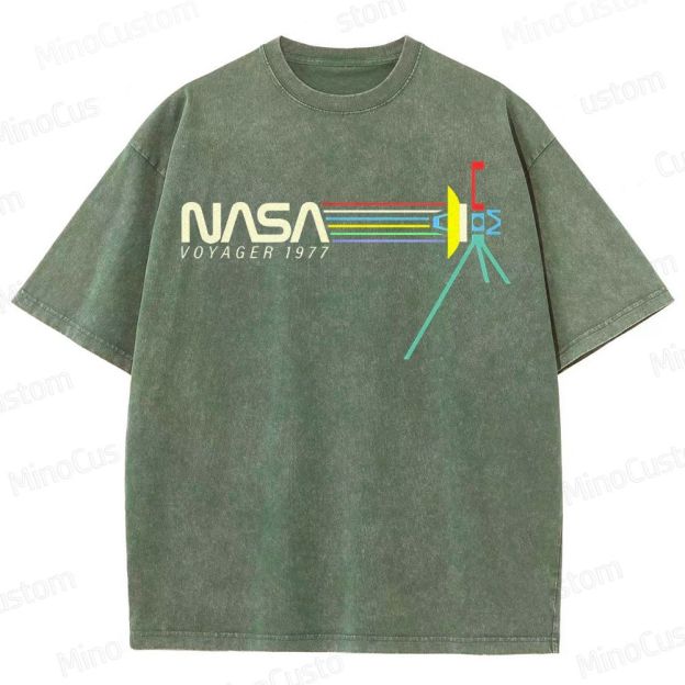 Retro NASA Voyager Spacecraft Washed T-Shirt 