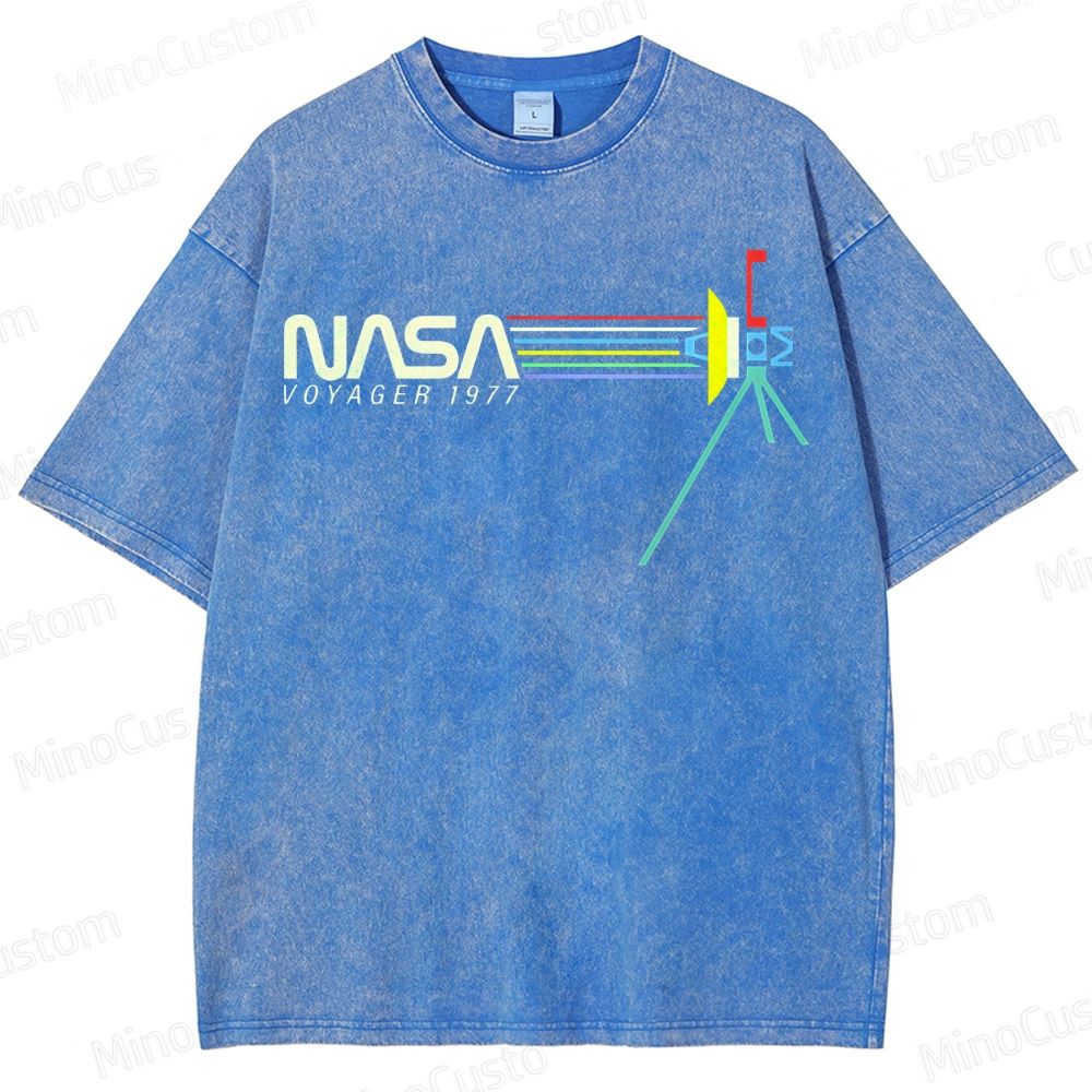 Retro NASA Voyager Spacecraft Washed T-Shirt 