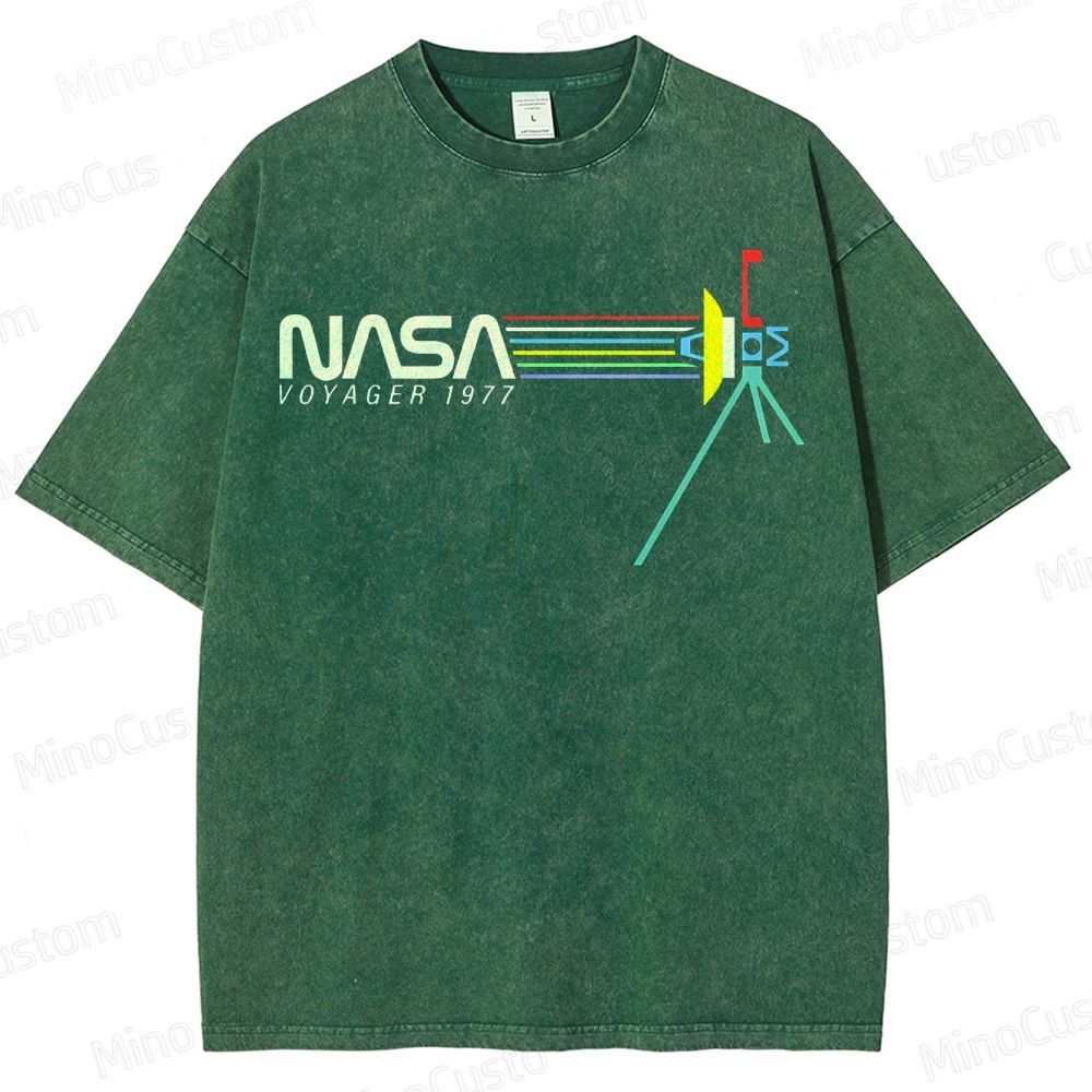 Retro NASA Voyager Spacecraft Washed T-Shirt 