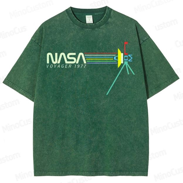 Retro NASA Voyager Spacecraft Washed T-Shirt 