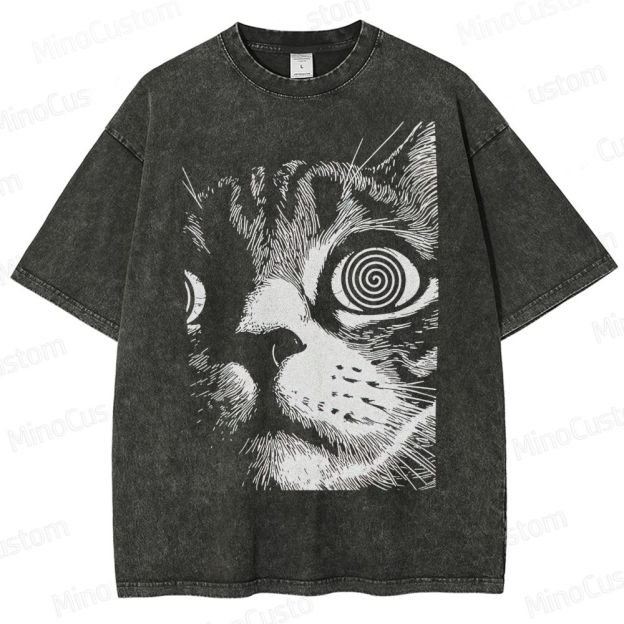 Hypnotic Cat Eyes Washed T-Shirt 