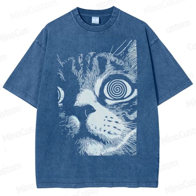 Hypnotic Cat Eyes Washed T-Shirt 