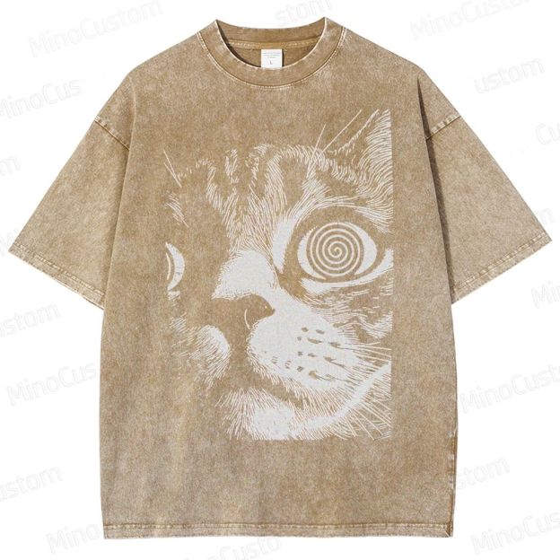 Hypnotic Cat Eyes Washed T-Shirt 