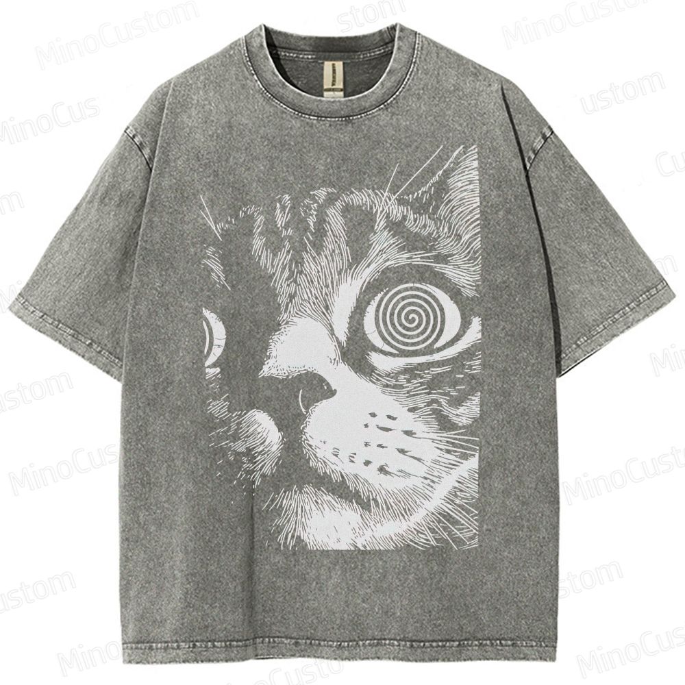Hypnotic Cat Eyes Washed T-Shirt 
