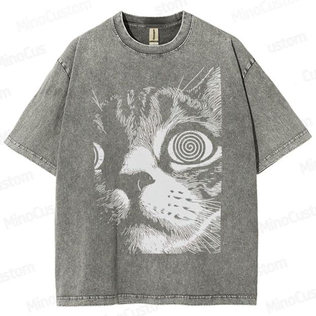 Hypnotic Cat Eyes Washed T-Shirt 