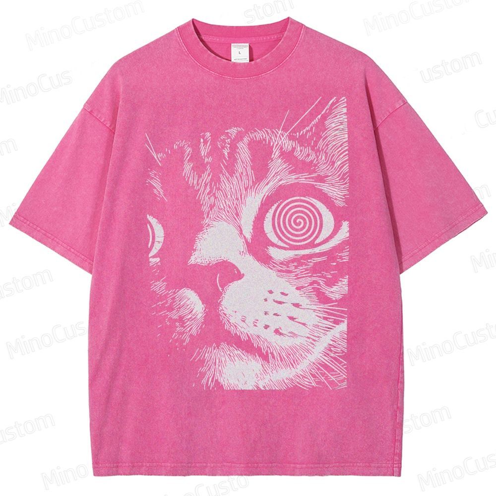 Hypnotic Cat Eyes Washed T-Shirt 