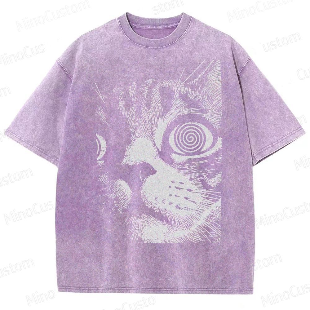 Hypnotic Cat Eyes Washed T-Shirt 