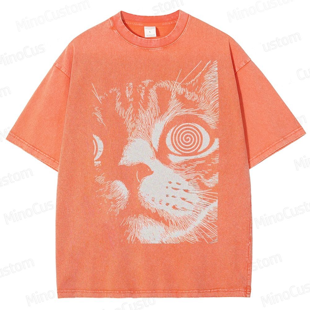 Hypnotic Cat Eyes Washed T-Shirt 