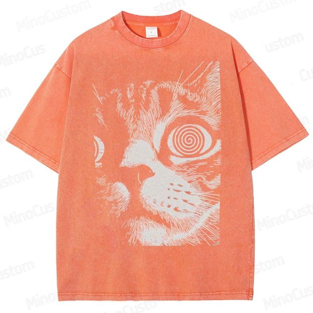 Hypnotic Cat Eyes Washed T-Shirt 