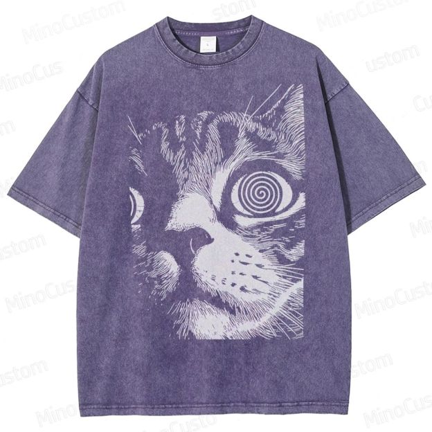 Hypnotic Cat Eyes Washed T-Shirt 