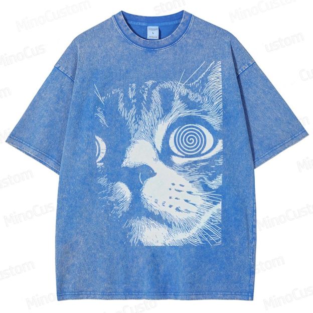 Hypnotic Cat Eyes Washed T-Shirt 