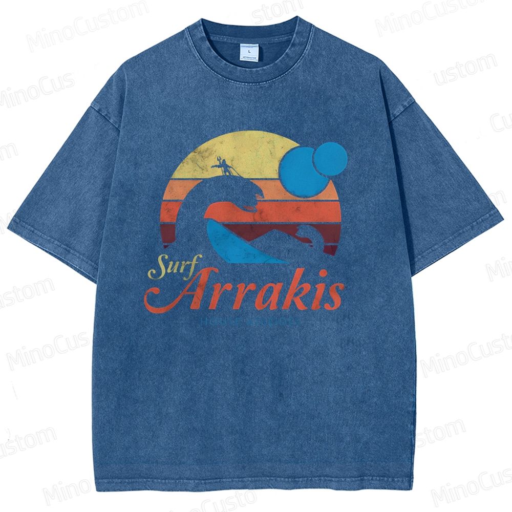 Vintage Oversized 'Surf Arrakis' Graphic Washed T-Shirt