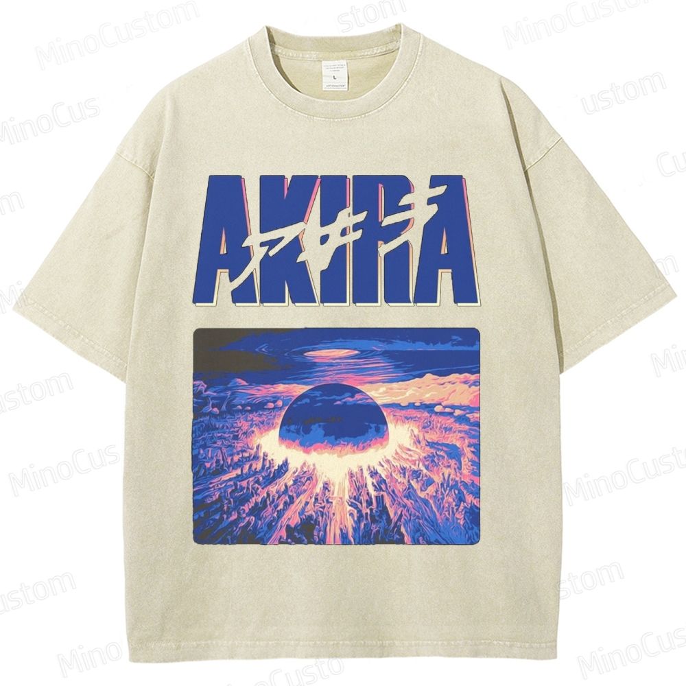 Vintage Distressed 'AKIRA' Graphic Oversized Washed T-Shirt