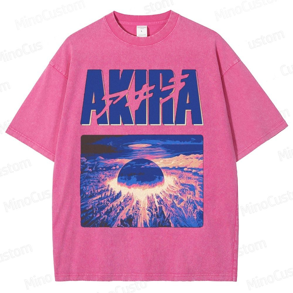 Vintage Distressed 'AKIRA' Graphic Oversized Washed T-Shirt