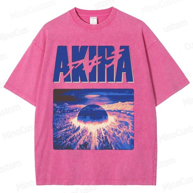 Vintage Distressed 'AKIRA' Graphic Oversized Washed T-Shirt