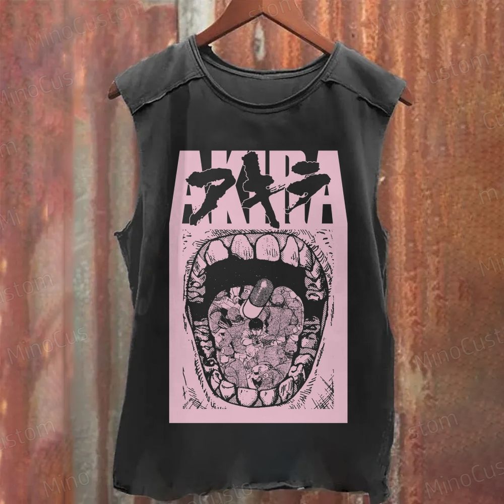 Vintage Akira Manga Graphic Distressed Washed Tank Top