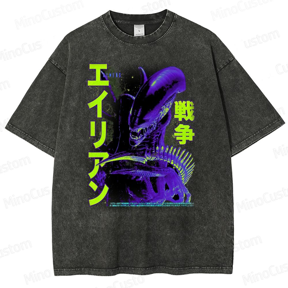 Sci-Fi Alien Washed T-Shirt 