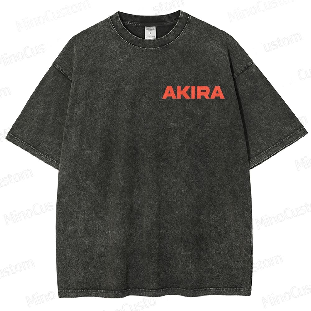Vintage Akira Manga Graphic Oversized Washed T - Shirt