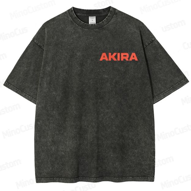 Vintage Akira Manga Graphic Oversized Washed T - Shirt