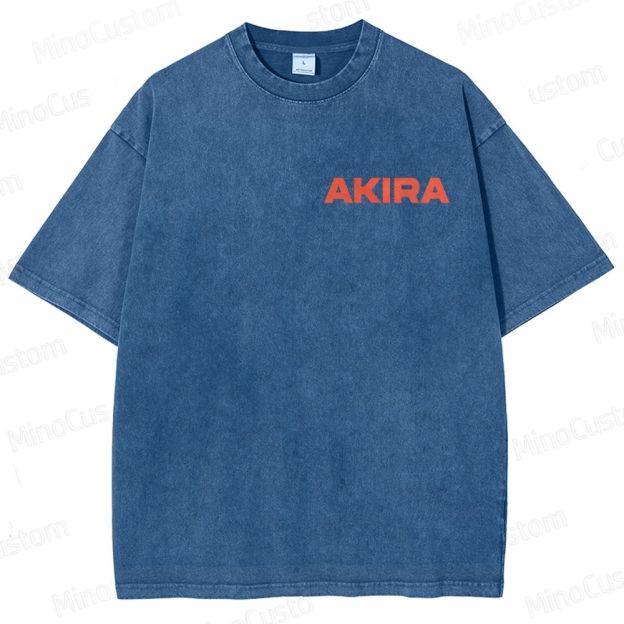 Vintage Akira Manga Graphic Oversized Washed T - Shirt