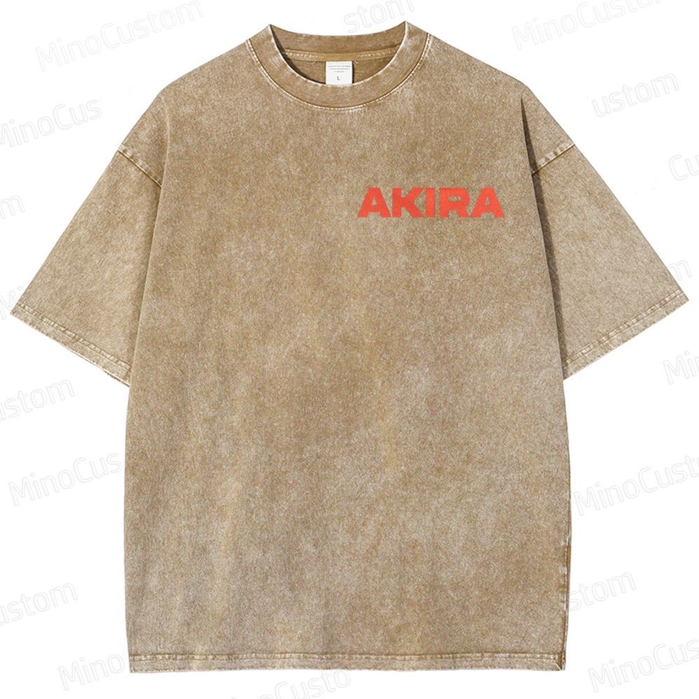 Vintage Akira Manga Graphic Oversized Washed T - Shirt