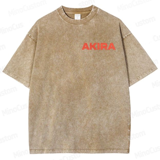 Vintage Akira Manga Graphic Oversized Washed T - Shirt
