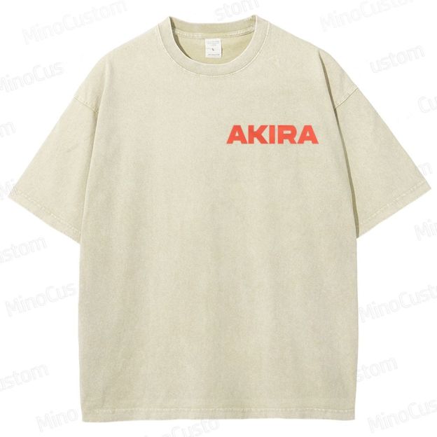Vintage Akira Manga Graphic Oversized Washed T - Shirt