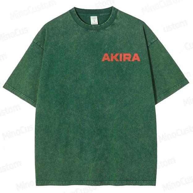 Vintage Akira Manga Graphic Oversized Washed T - Shirt
